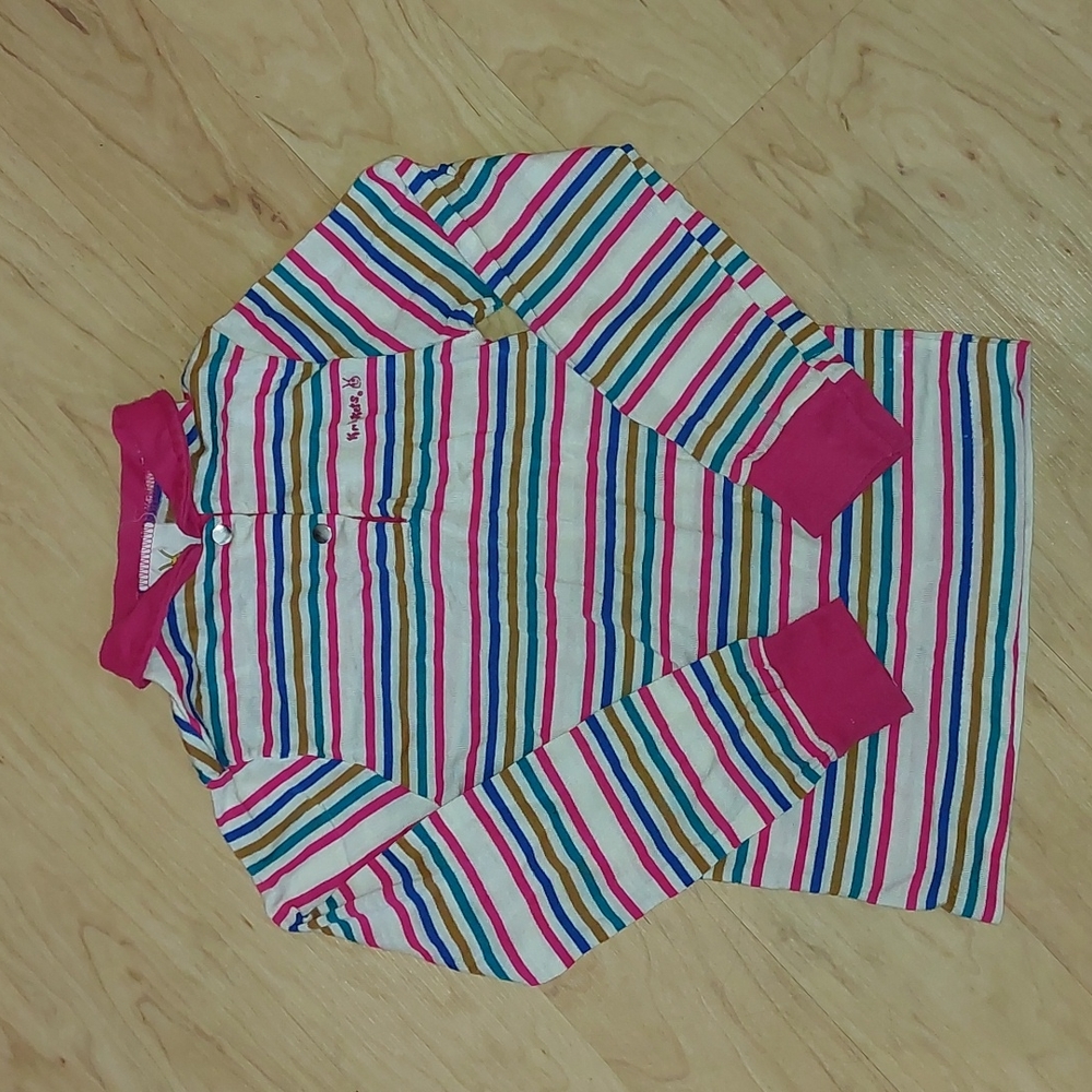 Vtg Girls "Krickets" Striped Shirt size 6x
